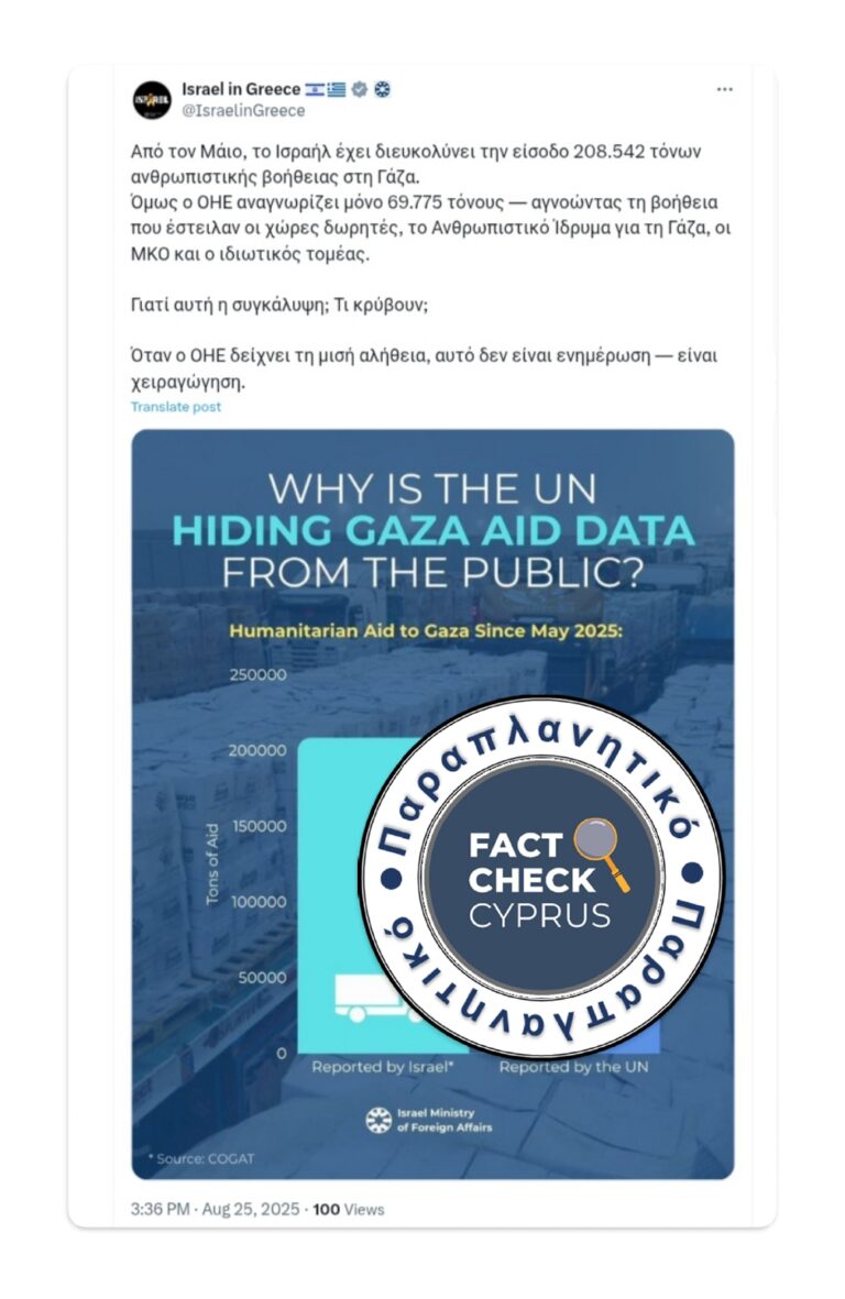 Παραπλανητικός ο ισχυρισμός περί «συγκάλυψης» από τον ΟΗΕ για τη βοήθεια στη Γάζα – Οι διαφορές οφείλονται σε διαφορετικές μεθοδολογίες καταγραφής